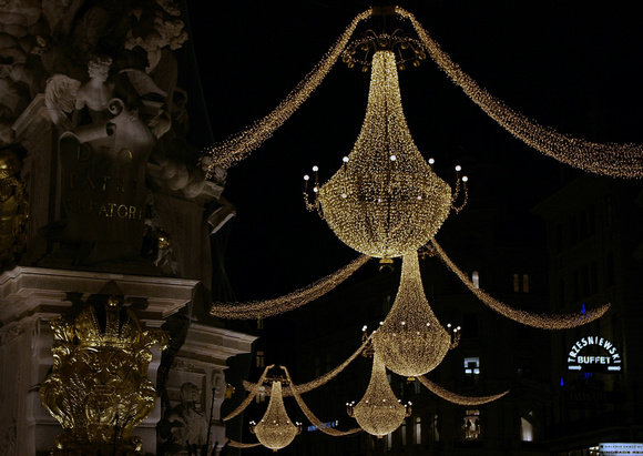 Vienna, Christmas lights on the Graben