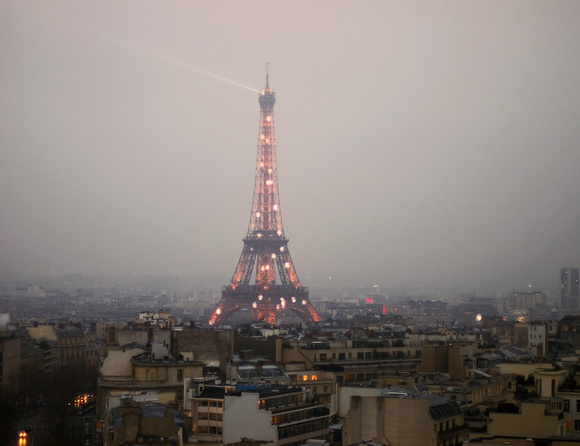 The Tour Eiffel as seen from the Arc de Triomphe