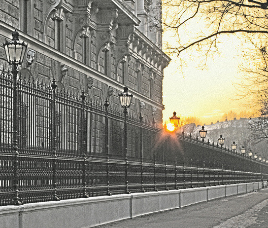 The Ringstrasse (Hofburg) early in the morning