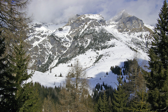 View from Strussingalm towards Gamsblickalm and Elmaualm